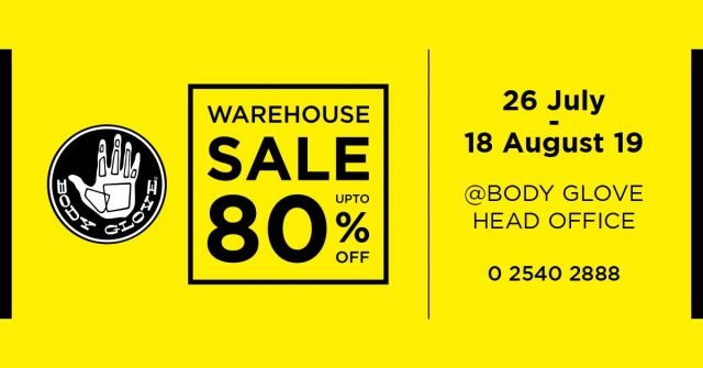 Body Glove Warehouse Sale @ สำนักงานใหญ่ มีนบุรี (27 มิ.ย. - 31 ก.ค. 2565)