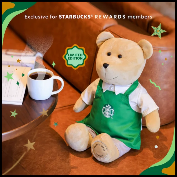 สมาชิก-Starbucks-Rewards-แลกซื้อ-ตุ๊กตาหมี